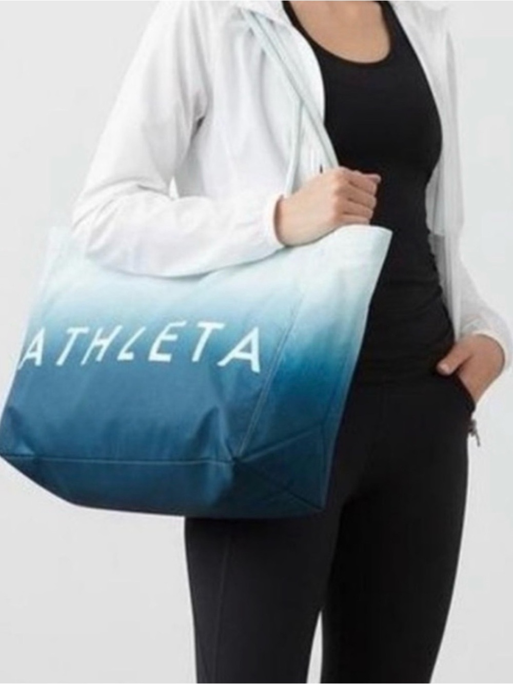 Athleta Ombré Canvas Tote Bag